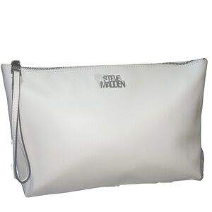 🚨FINAL PRICE🚨 Steve Madden White Faux Leather Wristlet Pouch